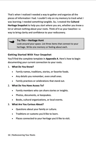 Getting started with the Cultural Heritage Snapshot