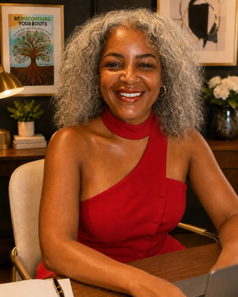 Tami Dee García at her desk
